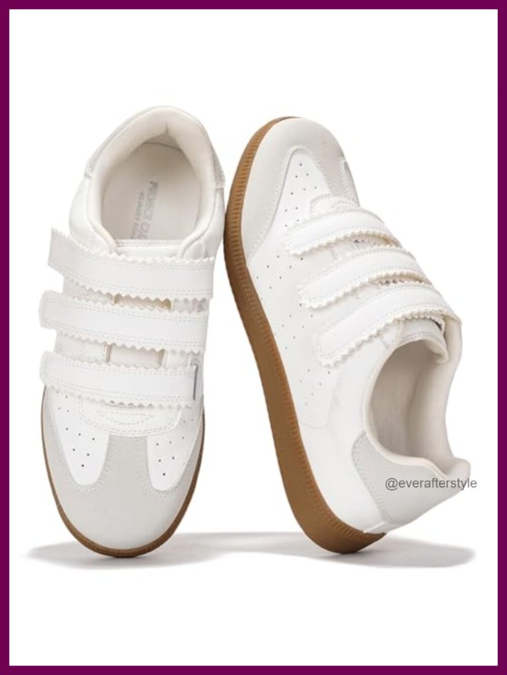 Women's Fashion Sneakers with Adjustable Triple Strap Closure